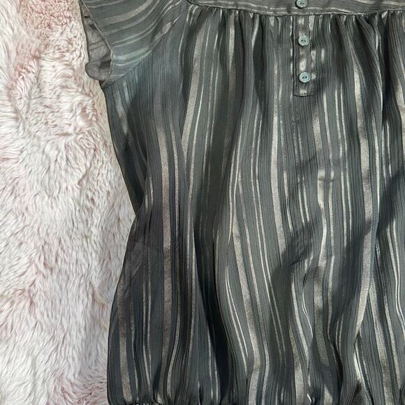 Y2k brown striped bcx square neck top - Picture 6 of 7